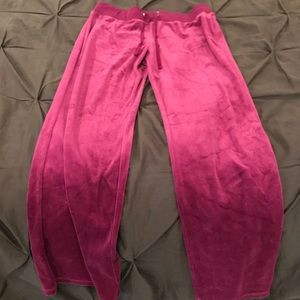 New York and Co. track suit. Plum. Size M fuzzy